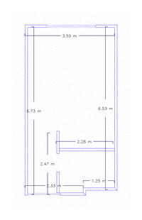 Room plan with measures